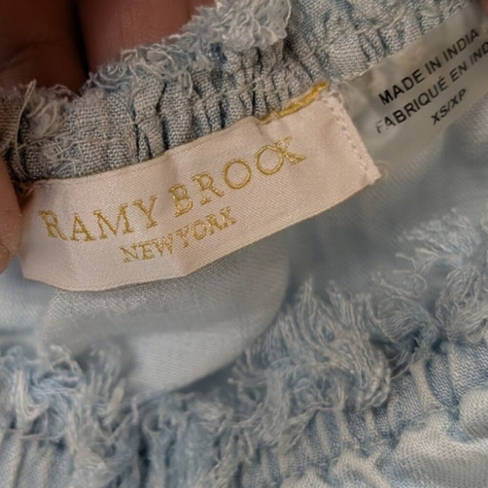 Ramy Brook Esie Off-Shoulder Dress/Romper Washed Denim XS - Picture 3 of 5